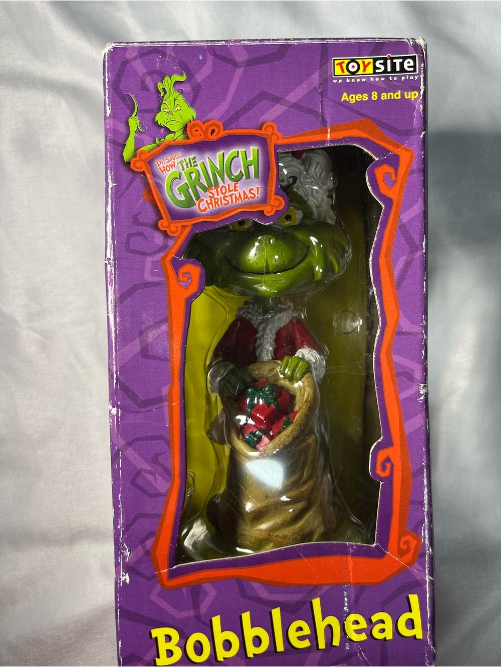 Grinch Bobblehead 2002 How The Grinch Stole Christmas Toysite Collectible New